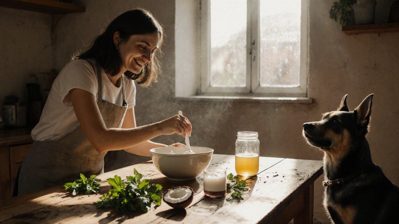 Domácí zubní pasta pro psy - krok za krokem