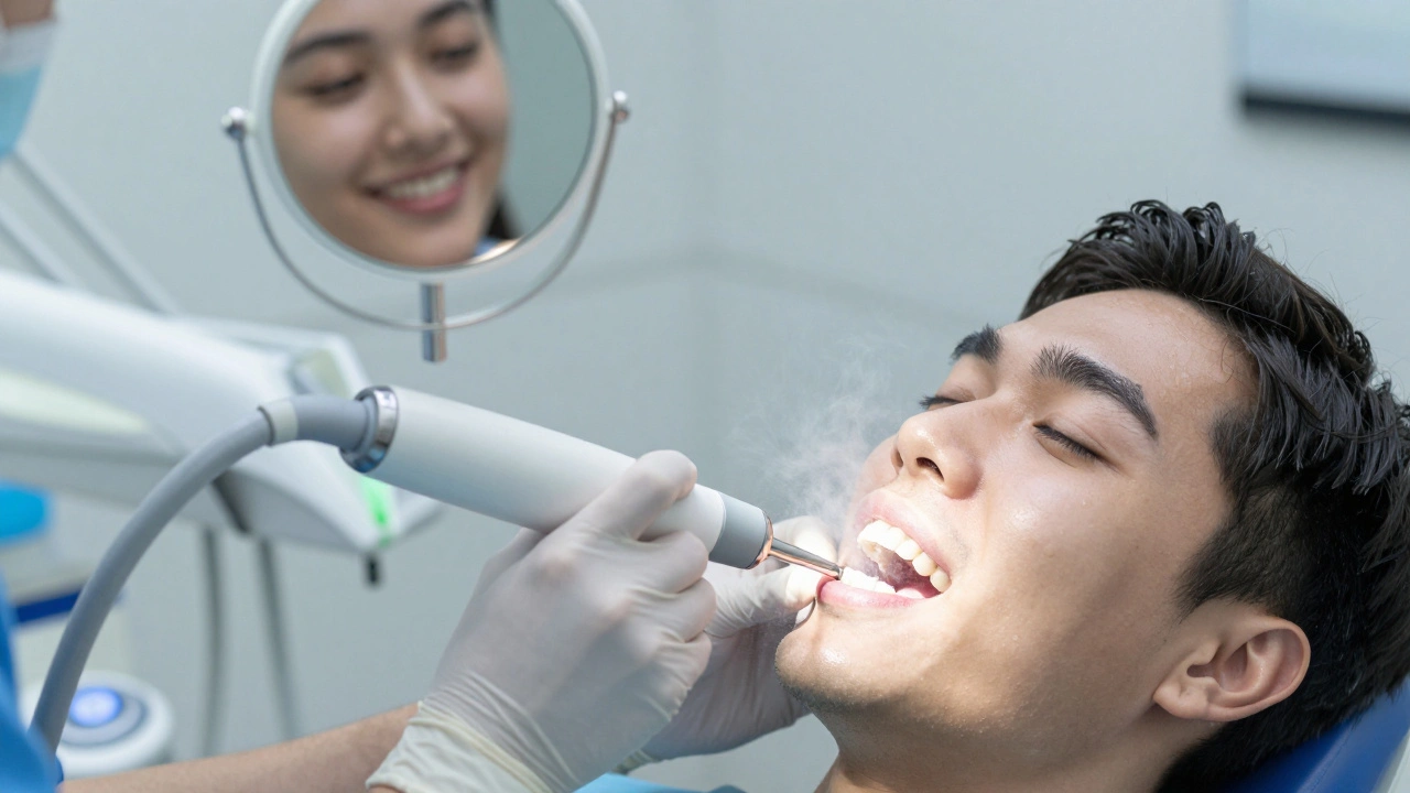 Co je to air-flow a jak pomáhá při bělení zubů?