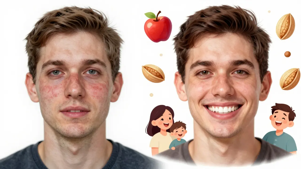 Porovnání tváře před a po nasazení zubů – ztráta a obnova úsměvu.