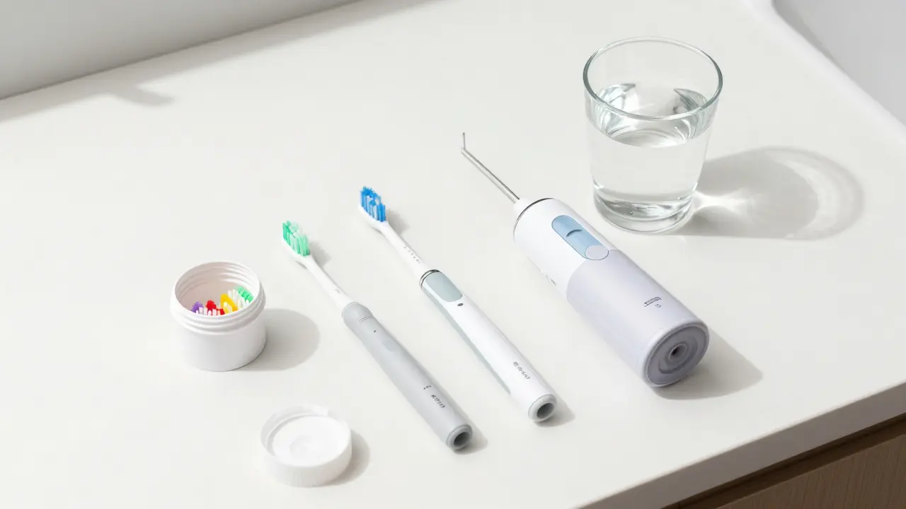 Nástroje pro domácí ústní hygienu a prevenci zubního kamene