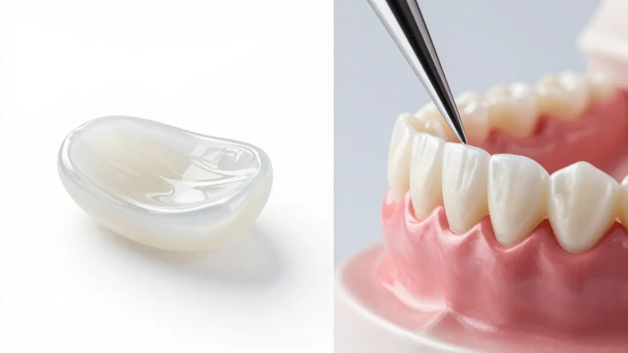 Srovnání materiálu porcelánových a kompozitních zubních vložek